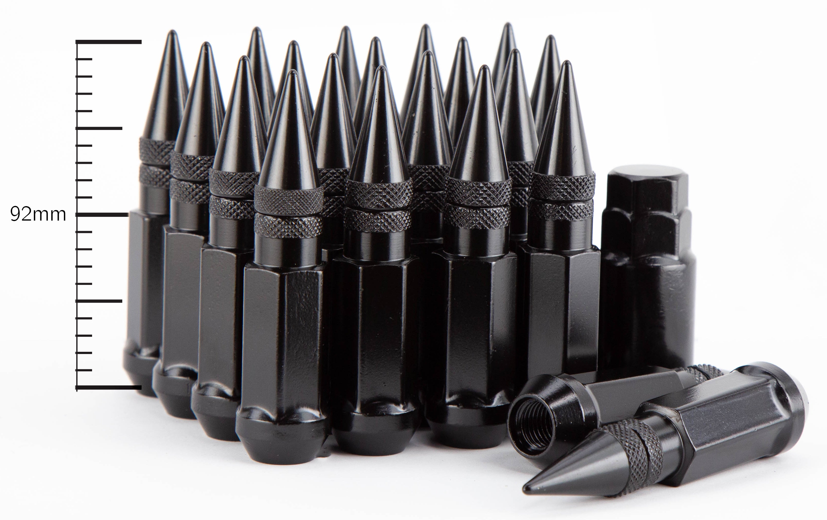 Aodhan XT92 Spiked Extended Lug Nut Set – Conical Seat, 91mm