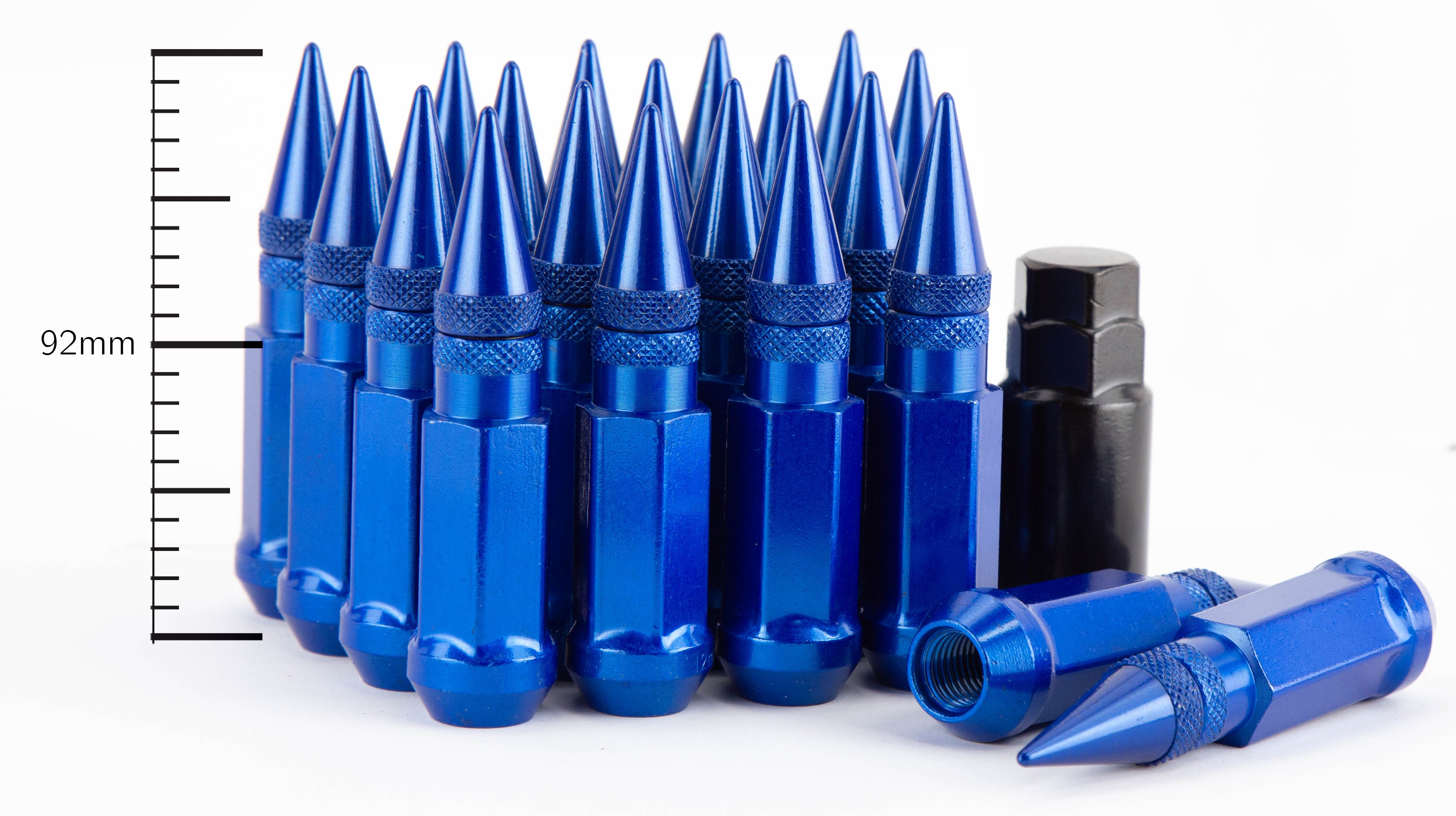 Aodhan XT92 Spiked Extended Lug Nut Set – Conical Seat, 91mm
