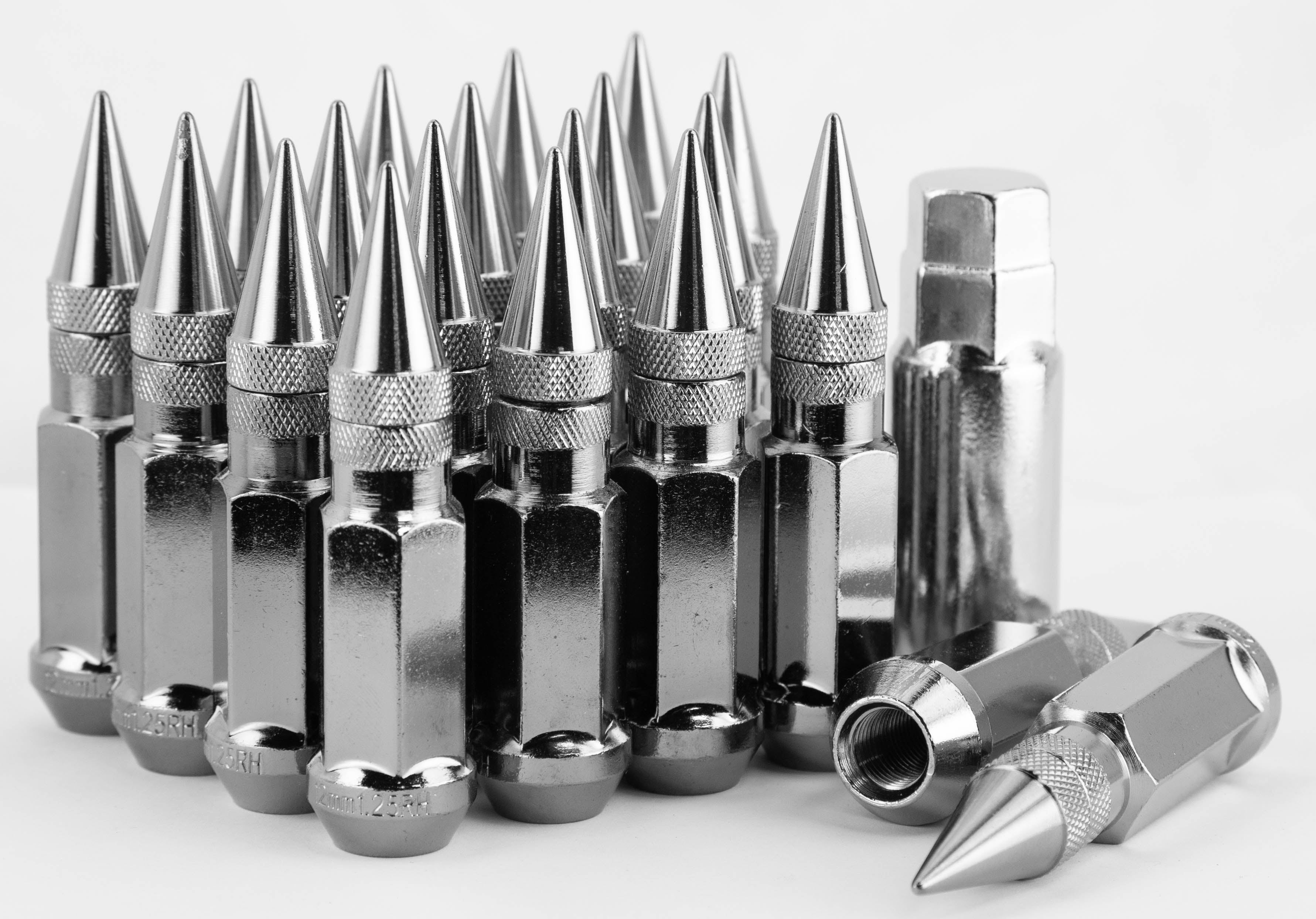 Aodhan XT92 Spiked Extended Lug Nut Set – Conical Seat, 91mm Overall Length