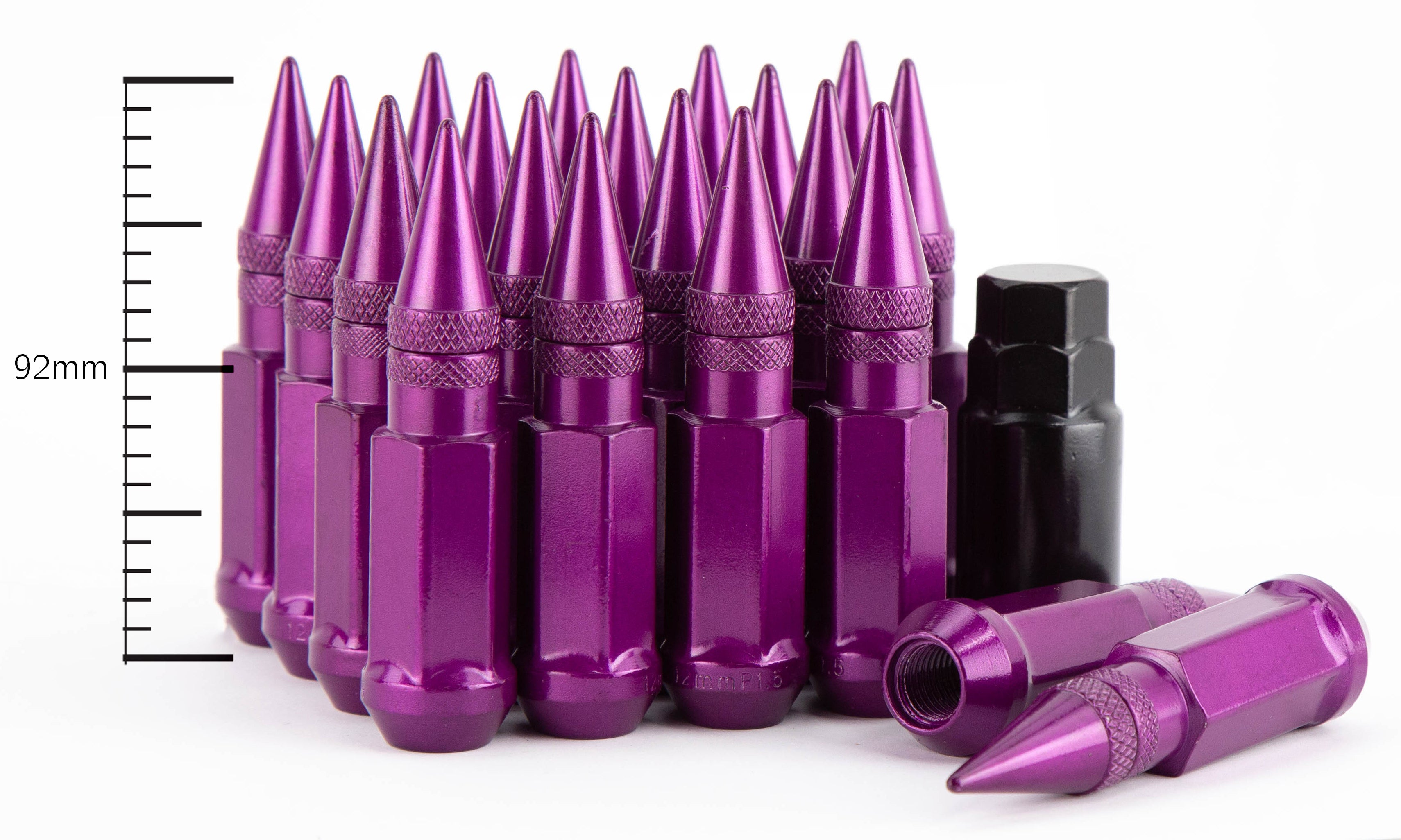   シューホーン Aodhan XT92 Spiked Extended Lug Nut Set – Conical Seat, 91mm